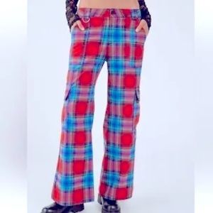 URBAN OUTFITTERS Avril Punk Plaid Tartan / Plaid Cargo Pants. W🥰W‼️